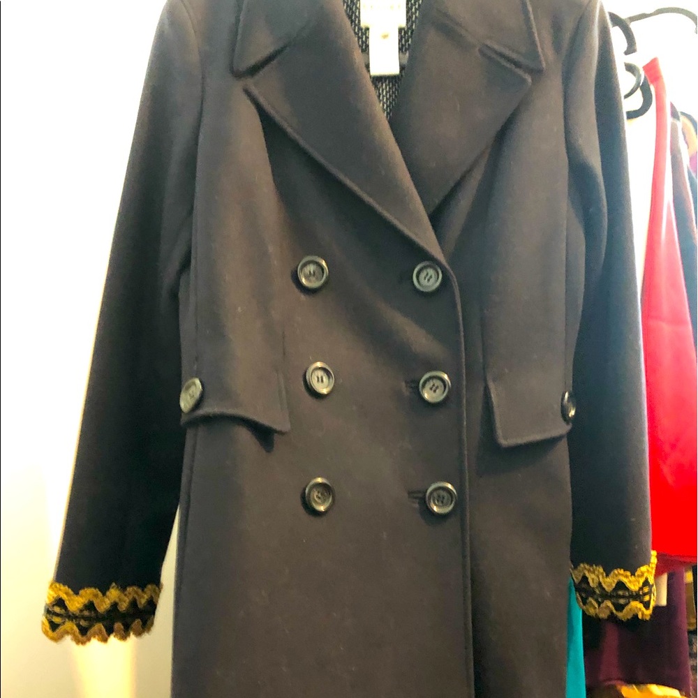 Vintage Celine Coat with Gold Trim